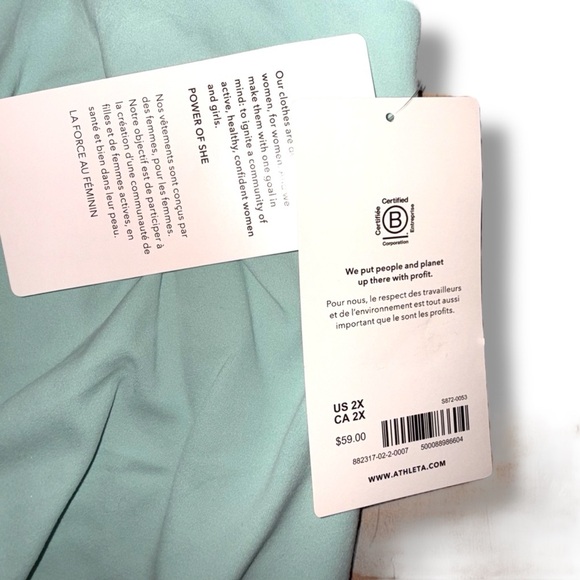 NWT ATHLETA Cinch Tank - Reef Green Plus 2X - Picture 8 of 15